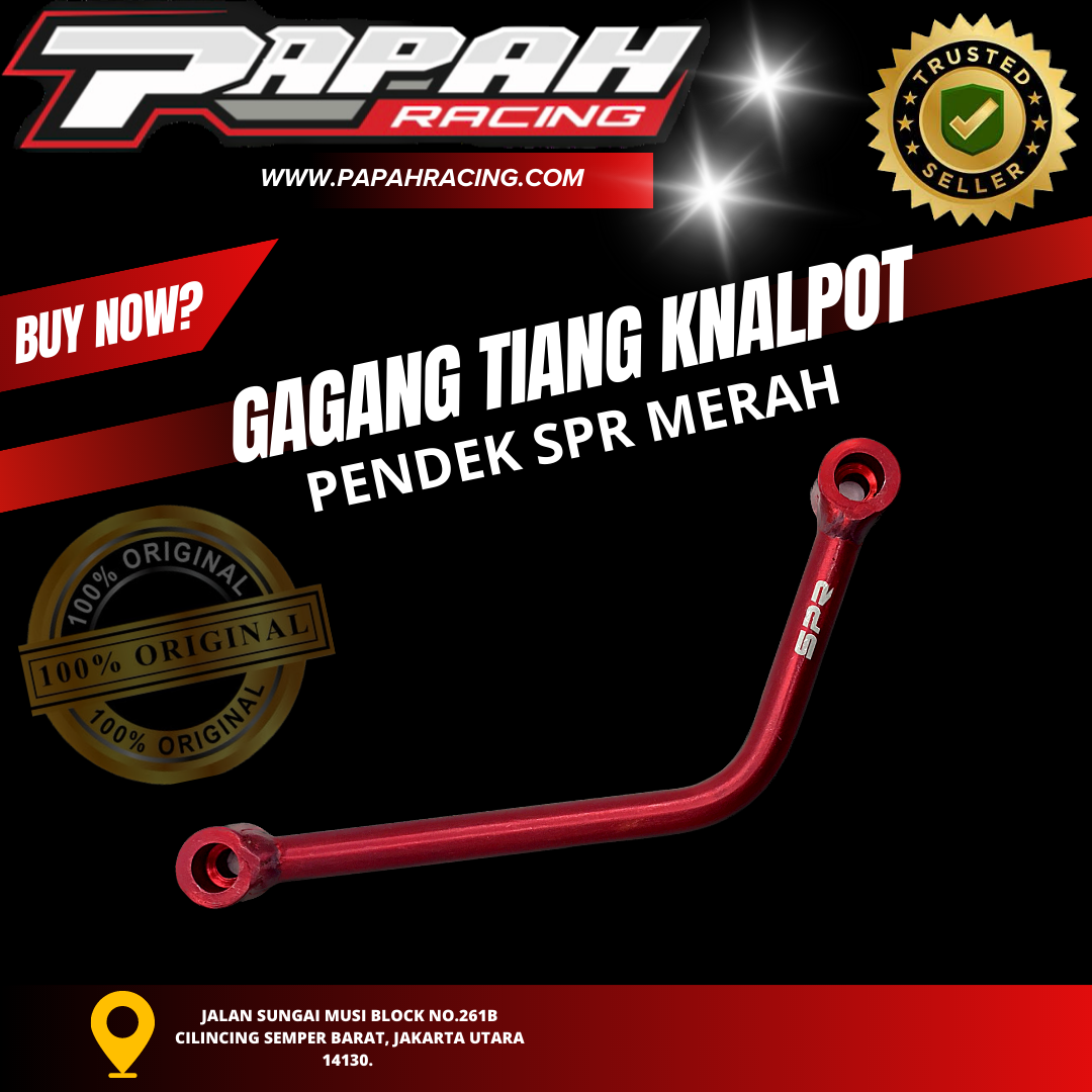 GAGANG TIANG KNALPOT PENDEK SPR MERAH